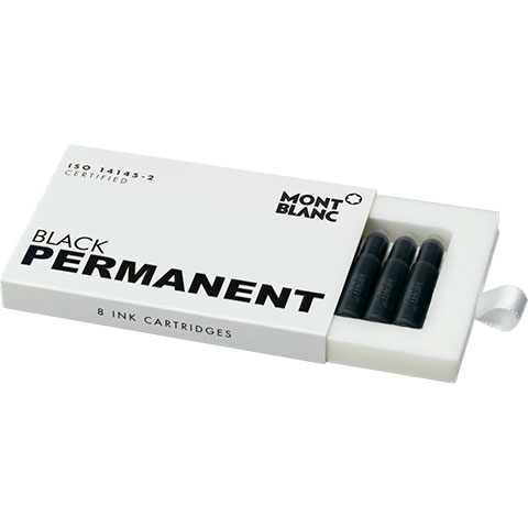 107757    Montblanc Permanent Black 8 ink cartridges