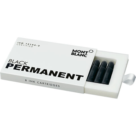 107757 ������ ������������ ��������� Montblanc Permanent Black 8 ink cartridges